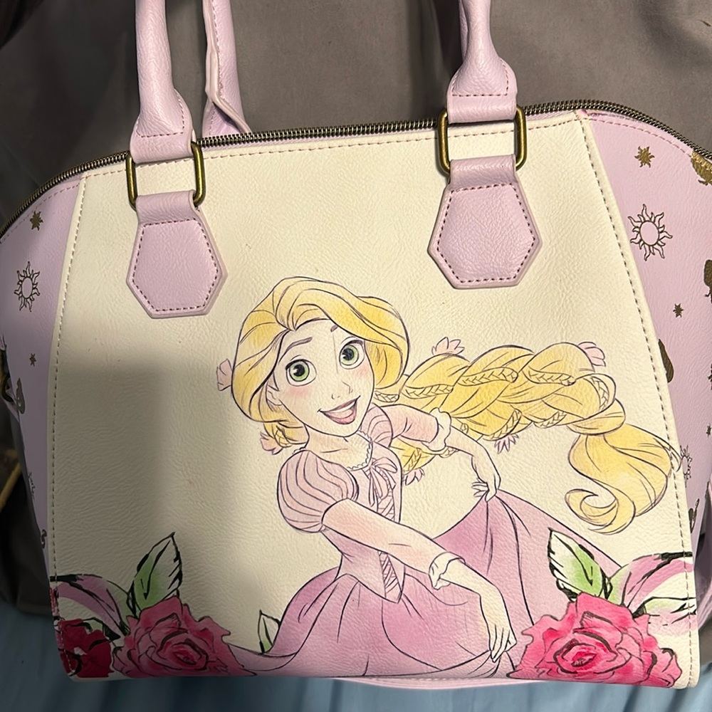 Loungefly Disney Tangled Rapunzel Floral Satchel Bag
